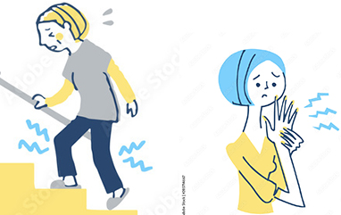整形外科の症状がある人物のイラスト